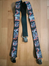 Y Form Damen Herren Hosenträger extra stark + 4cm breit starke Metallclipse