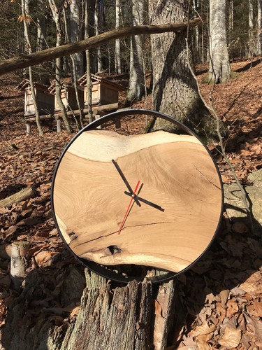 Wanduhr holz metall - holz,