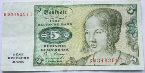 Schein banknote - 5, schein,