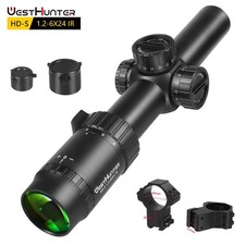 WestHunter HD-S 1.2-6X24 IR Zielfernrohr Kompackert Rot Grün Leuchtabsehen