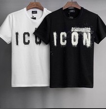 DSQUARED SCHWARZ-WEISS T-SHIRT