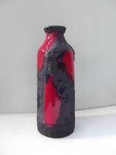 (w22) Roth Keramik Vase Fat