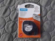 Dymo LT 12mm Plastic Label metallic Silver/ Silber  neu
