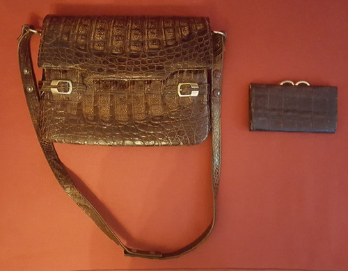 Krokodilleder handtasche mit - krokodilleder,