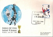 GB / UK Sonderkarte WORLD CUP FINAL England - W. Germany 30.07.1966 WEMBLEY