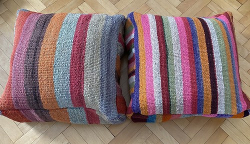 Zwei sitzkissen hüllen pouf - sitzkissen,
