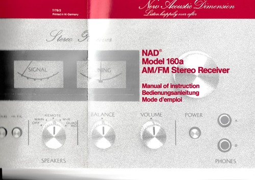 Nad model 160 - model, a