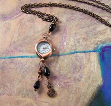 clock world Kettenuhr  Anhänger Halsschmuck Geschenk Geburtstag Damen Frauen Uhr