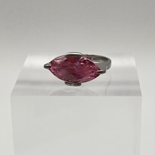 925 Silber Ring rosa Stein Gr