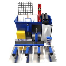 Waschset 20tlg. für Fliesenleger DEWEPRO 22L Fliesenwascheimer Waschbox Fugbox