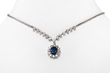 Collier 1 Saphir ca 3 ct  +