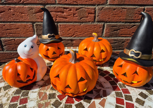 Halloween kunststoff kürbis - kunststoff,