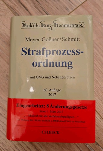 Meyer goßner schmitt - meyer-goßner/schmitt, stpo