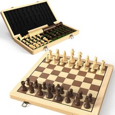 38 cm Holz Klapp-Schach- und
