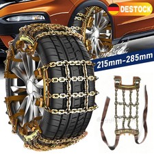 Auto Schneeketten Anfahrhilfe Schnee Eis Reifen Spikes Schneekette 215-285MM