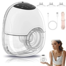 Doppel Milchpumpe Elektrisch Freihändig Tragbar für Muttermilch Stillen Abpumpen