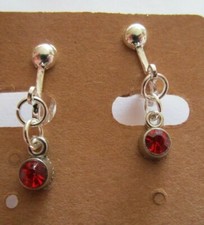 Strass rot Ohrclips Clips