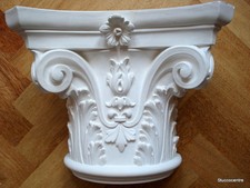 Stucco- schönes Korinthisches Halbsäulen Kapitell für 19er Säule Stuck 114-1102
