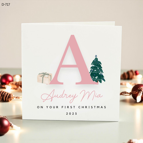 Babys erste weihnachtskarte - babys,