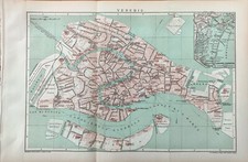 Venedig +historischer Stadtplan mit Register von 1895 +Canale Grande, Doge+