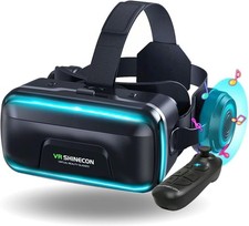 VR Brille für Handy,VR Headset Virtual Reality Brille 3D mit Bluetooth