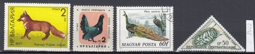 Briefmarken tiere gestempelt - tiere,