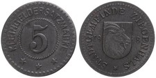 Deutschland - Stadtgemeinde Ziegenhals 5 Pfennig 1918 - Notgeld Kleingeldersatz