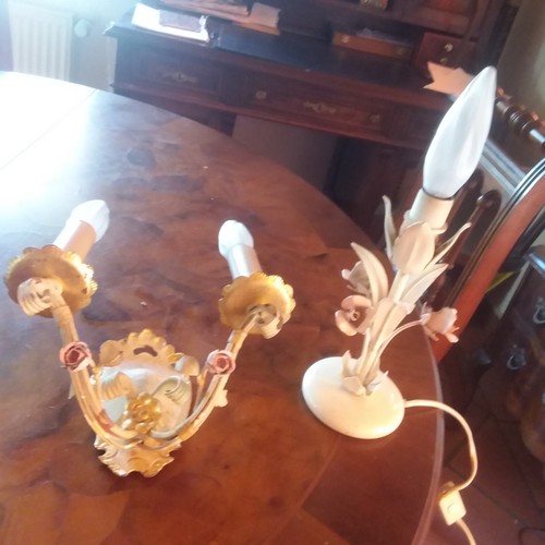 Vintage tisch und wandlampe - vintage,