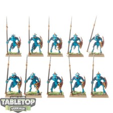 Lizardmen - 10x Saurus Warriors klassisch - bemalt