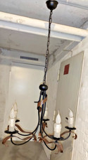 Kronleuchter, Schmiedeeisen, 5-armig,  Landhausstiel