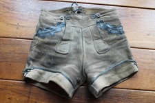 Schöne kurze alte Qualitäts-Rindlederhose, z.B. für Radfahrer / H 48