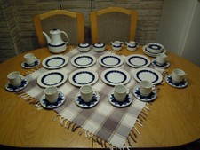 Thomas Arcta Blau Kaffeeservice 8 Personen + Extras Borkenrand