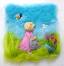 ♥WOLLBILD TULPEN BLUMENKIND