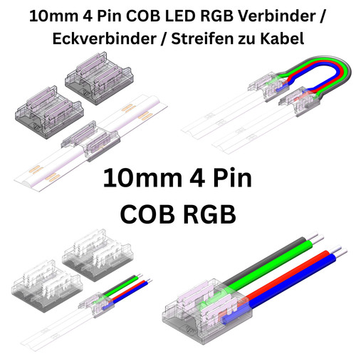 Cob led rgb streifen verbinder - led,