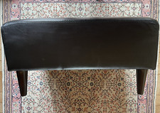 Leder Hocker ❤️ Echtleder-Hocker Schwarz rechteckig Leder 73,5x60x40cm