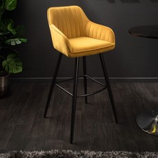 Barhocker TURIN FARBAHL Ziersteppung Barstuhl Armlehne Tresenhocker Tresenstuhl