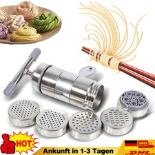5in1 Nudelmaschine aus Edelstahl Pastamaker Pastamaschine Nudel Teig Pasta Retoo