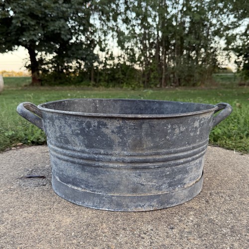 Alte kleine zinkwanne rund - alte,