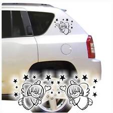 Schutzengel Auto Aufkleber Engel Angel Sticker Tattoo 2er Set Clickstick A177 