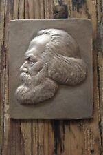 Bronze Relief Karl Marx entworfen v. Gerhard Thieme Medaille DDR Orden Abzeichen