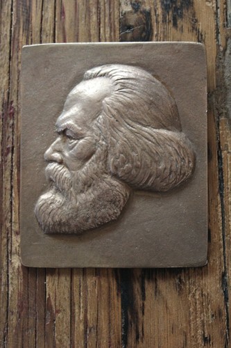 Bronze relief karl - bronze, marx
