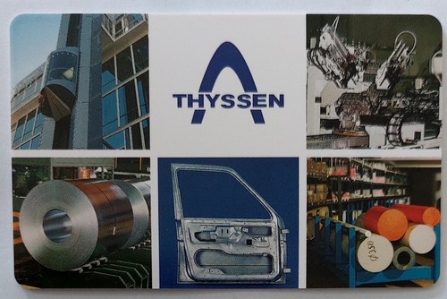 Telefonkarte thyssen mit altem - telefonkarte,