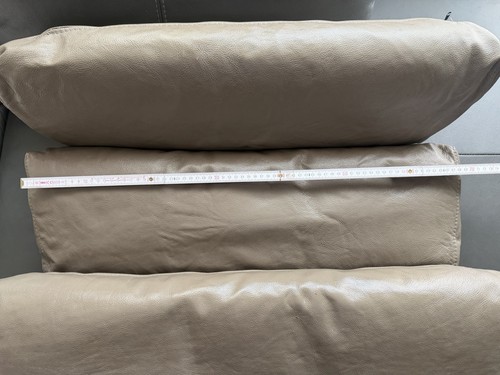Lederkissen set stück grau - set, 3
