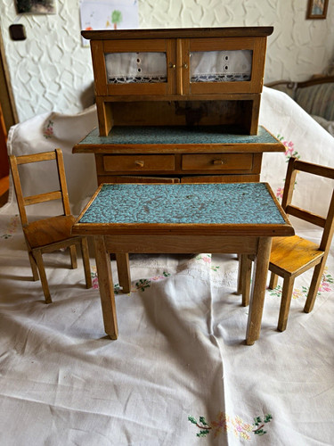 Puppenhaus esszimmer set - esszimmer-set, holz