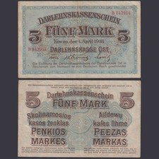 Darlehnskasse Ost Kowno 5 Mark