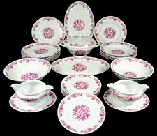 KÖNIGLICH TETTAU - Service SPEISESERVICE Tafelservice - PURPUR - Vogeldekor