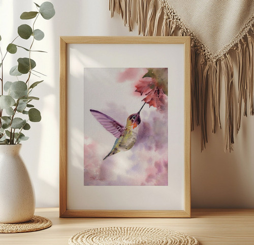 Bunter kolibri handgemaltes - bunter,