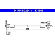 ✅ ATE BRAKE HOSE LEFT/RIGHT