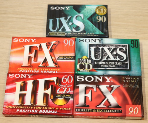 Sony vintage leerkassetten - sony,