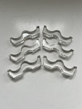 6 antike Messerbänkchen Glas